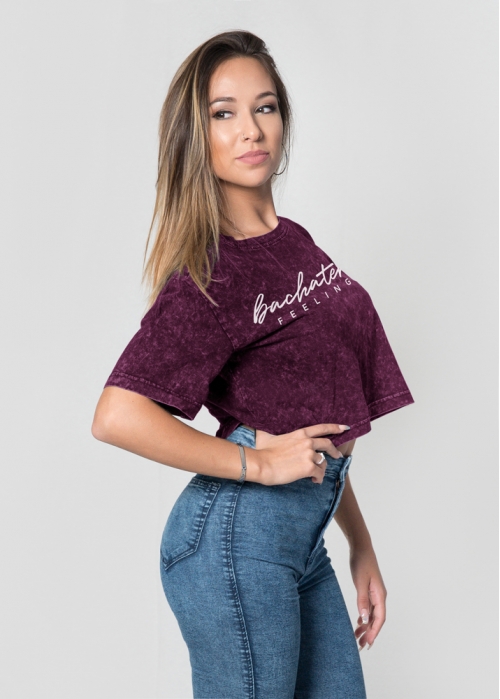 Camiseta Bachatera Feeling ciruela