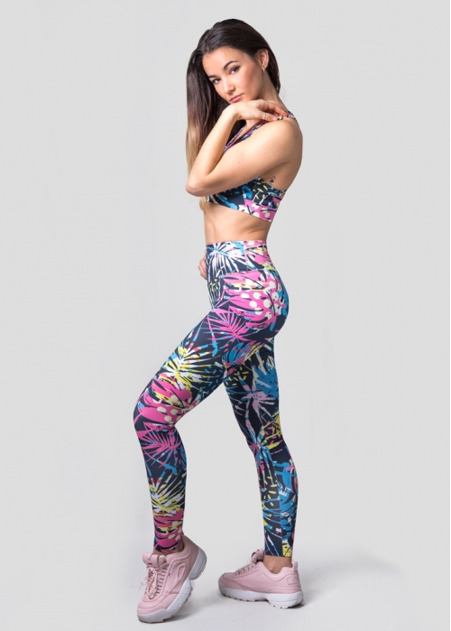 Leggings dark flowers